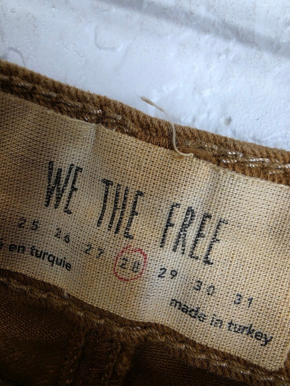 We The Free People Mustard Pants with Studded Detail - Picture 3 of 4